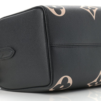 Louis Vuitton Empreinte Monogram Giant Speedy Bandouliere 25 Black Beige 7 of 8