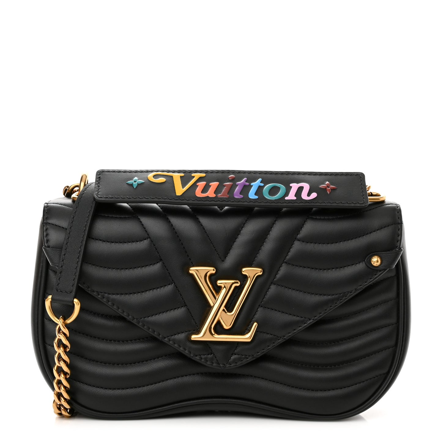 Calfskin New Wave Chain MM Black