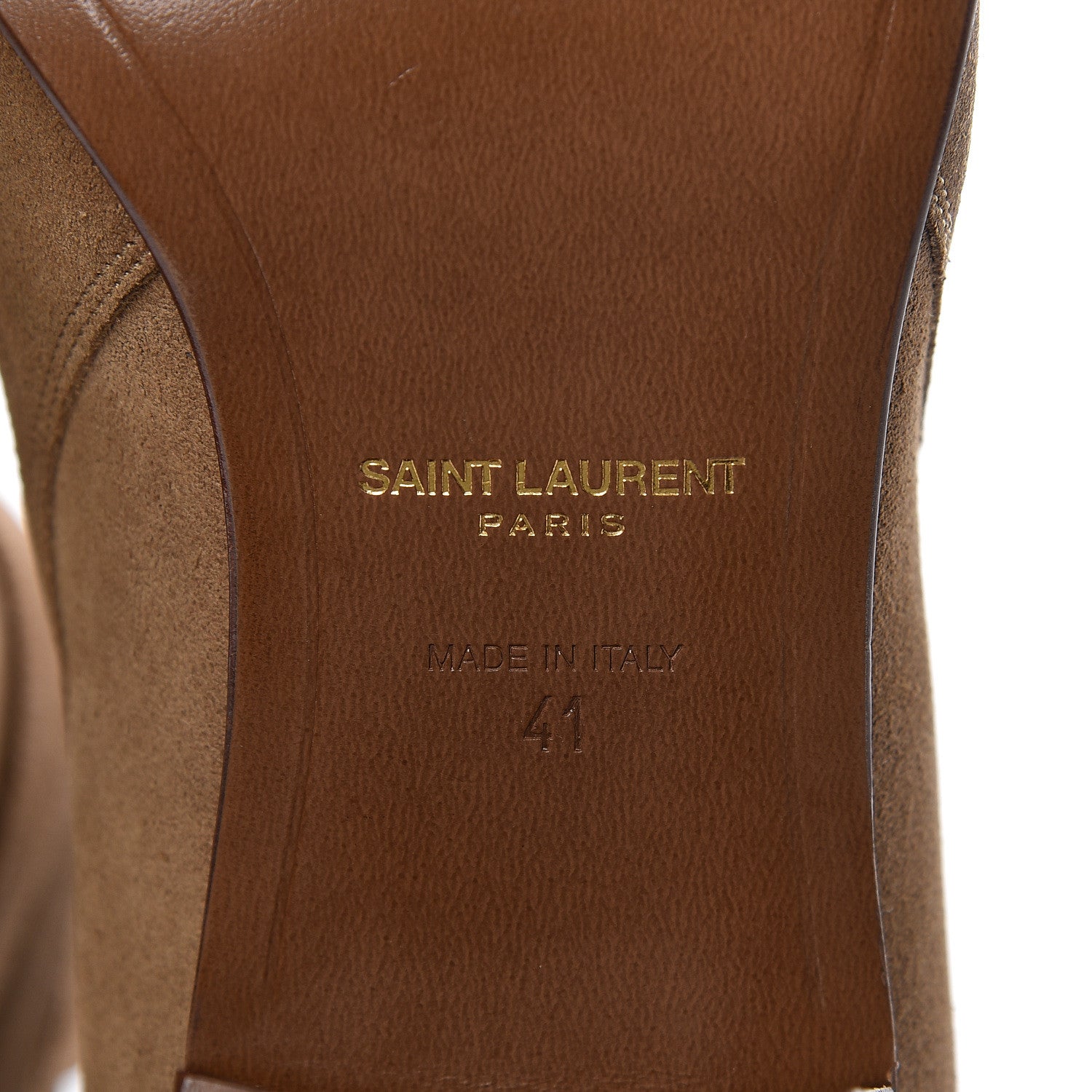 Saint Laurent Suede Womens Blake Ankle Boots 41 New Sigaro 6 of 10