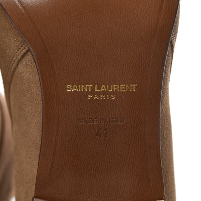 Saint Laurent Suede Womens Blake Ankle Boots 41 New Sigaro 6 of 10