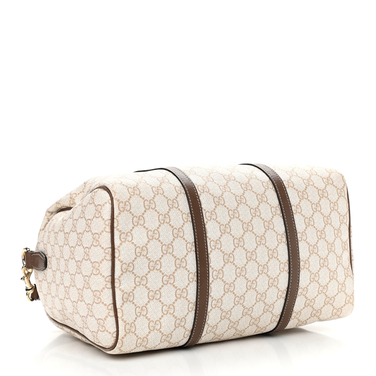 GG Supreme Monogram Calfskin Medium Nice Boston New Mystic White Beige Brown