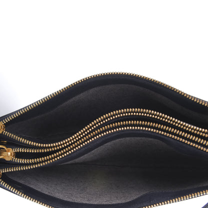 Celine Goatskin Large Trio Crossbody Bag Dark Blue 5 of 16