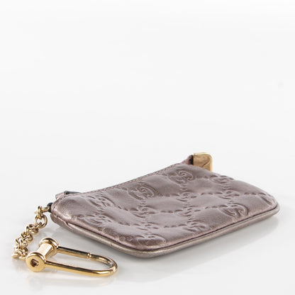 Gucci Metallic Guccissima Key Case Mauve 5 of 12