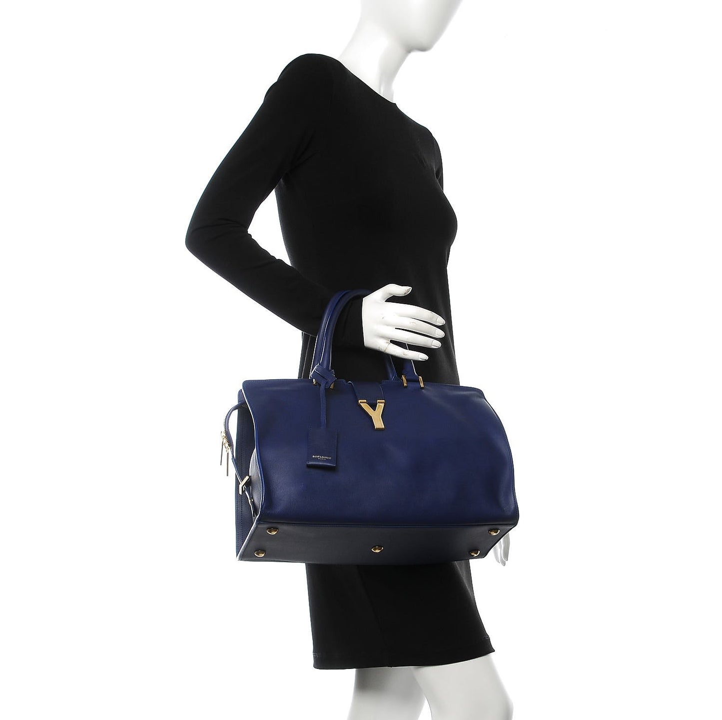 Calfskin Medium Classic Y Cabas Navy