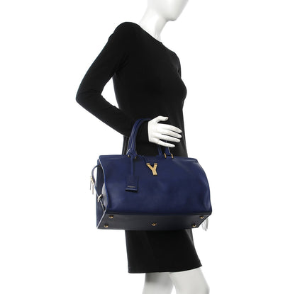 Saint Laurent Calfskin Medium Classic Y Cabas Navy 2 of 12