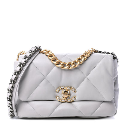 Chanel Lambskin Quilted Medium Chanel 19 Flap Grey 1 of 4