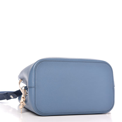 Louis Vuitton Calfskin Lockme Bucket Blue Jean 4 of 11