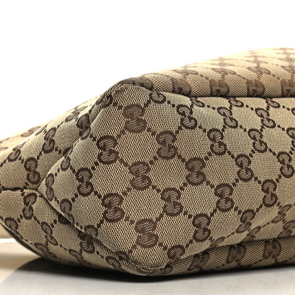 Gucci Monogram Medium Horsebit Chain Hobo Off White 9 of 12