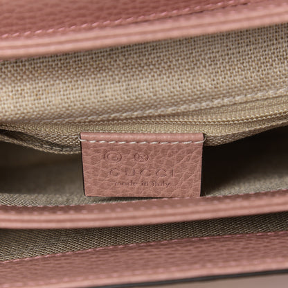 Gucci Dollar Calfskin Interlocking G Top Handle Shoulder Bag Soft Pink 5 of 10