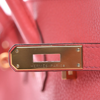 Hermes Taurillon Clemence Birkin 35 Bougainvillea 17 of 33