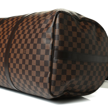 Louis Vuitton Damier Ebene Keepall Bandouliere 55 10 of 12
