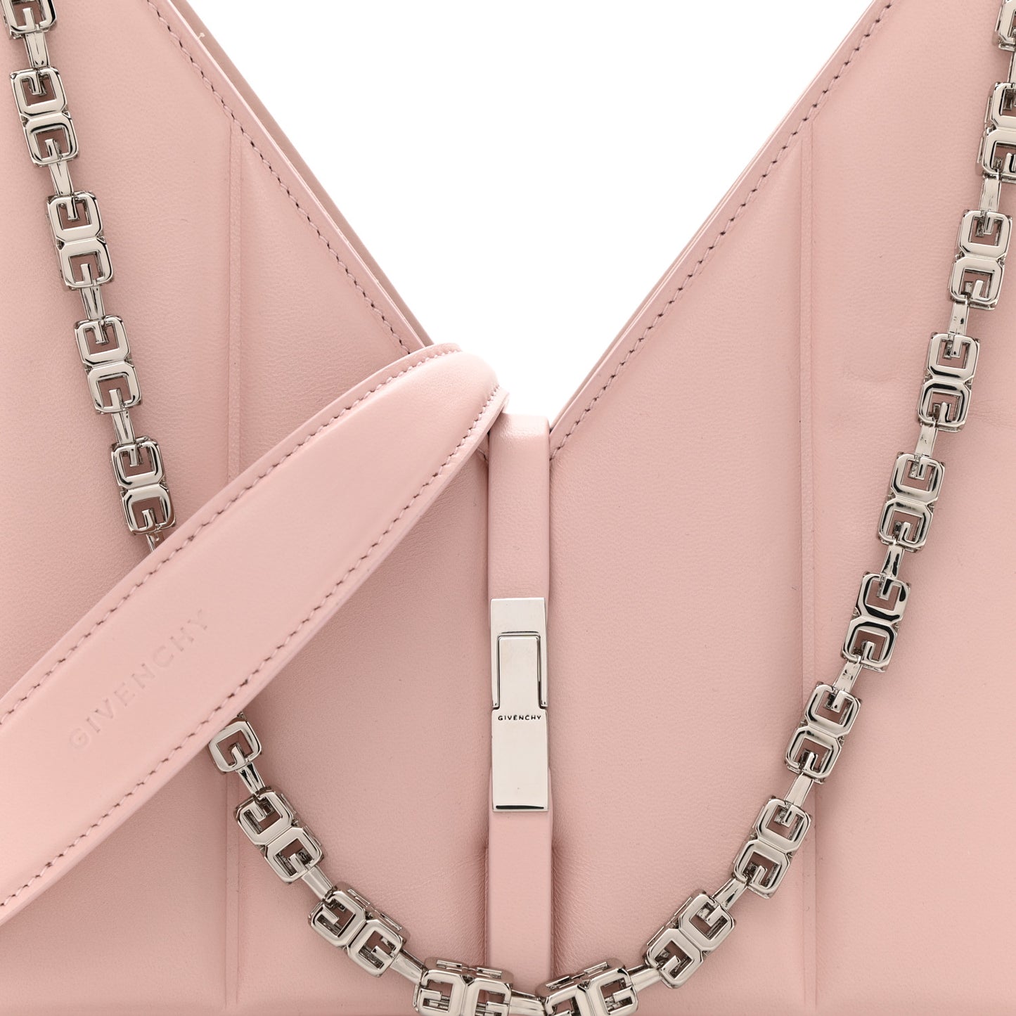 Lambskin Padded Mini Cut Out Shoulder Bag Blush Pink