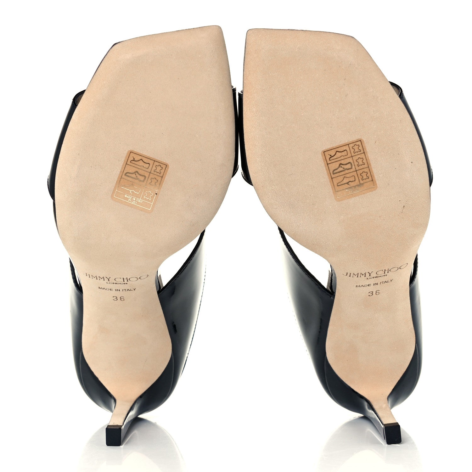 Jimmy Choo Patent Calfskin Sandals 36 Black 7 of 9