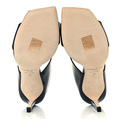 Jimmy Choo Patent Calfskin Sandals 36 Black 7 of 9