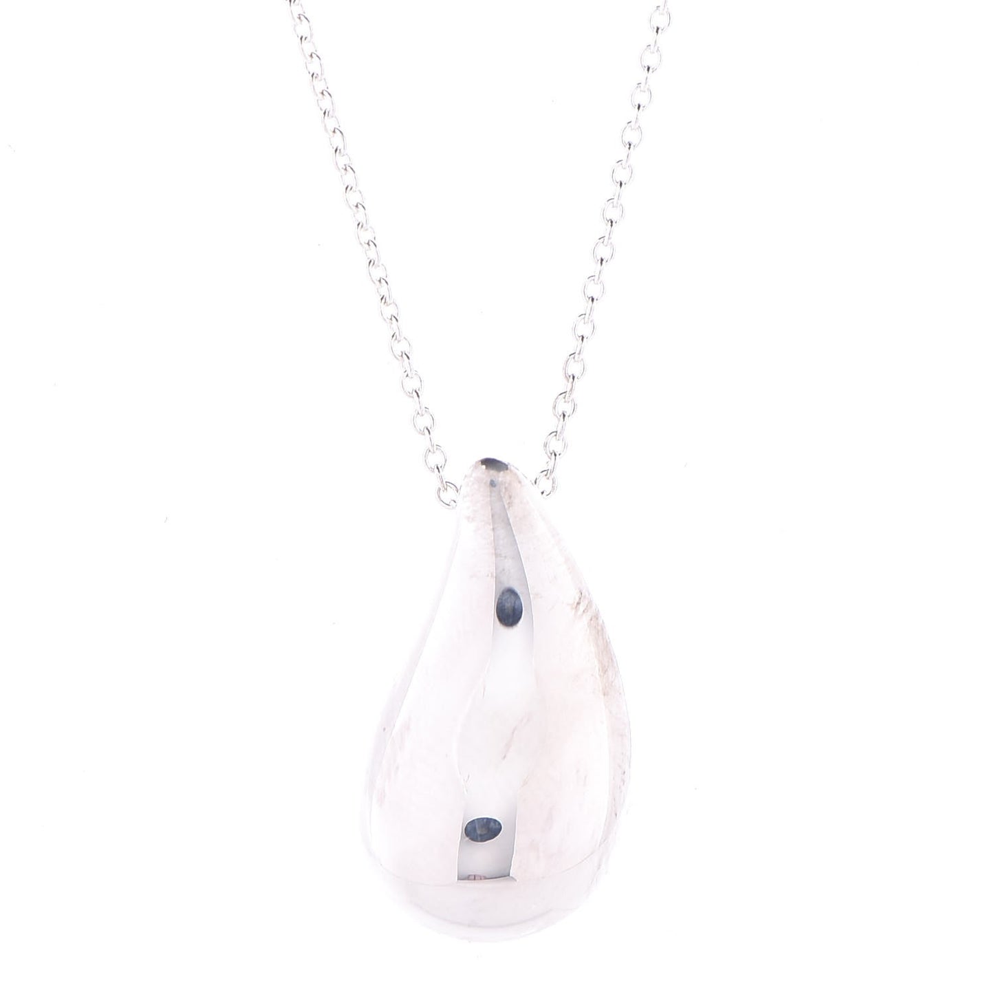 Sterling Silver 22mm Elsa Peretti Teardrop Pendant Necklace