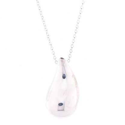 Tiffany Sterling Silver 22mm Elsa Peretti Teardrop Pendant Necklace 4 of 9