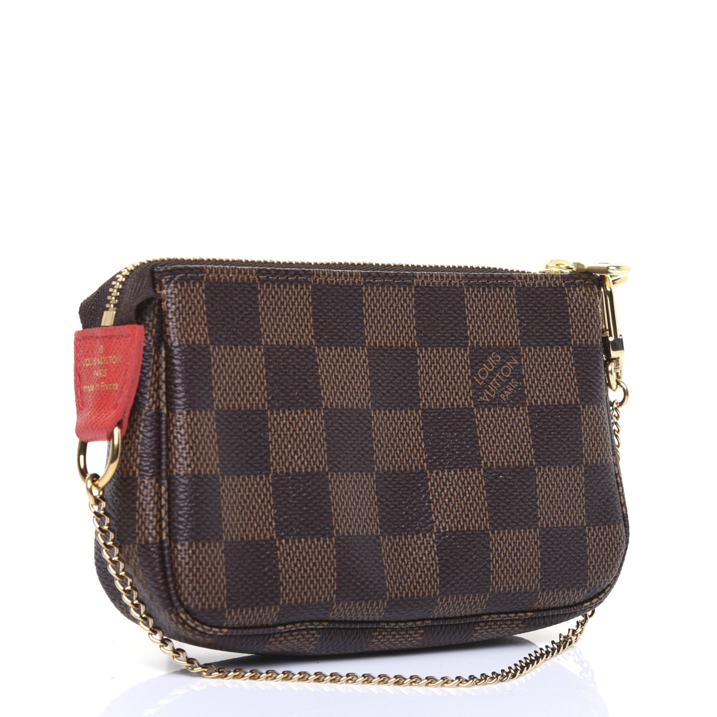 Damier Ebene 2019 Christmas Animation Mini Pochette Accessories Red