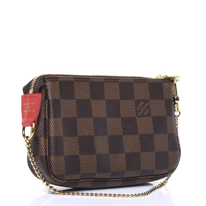Louis Vuitton Damier Ebene 2019 Christmas Animation Mini Pochette Accessories Red 3 of 11