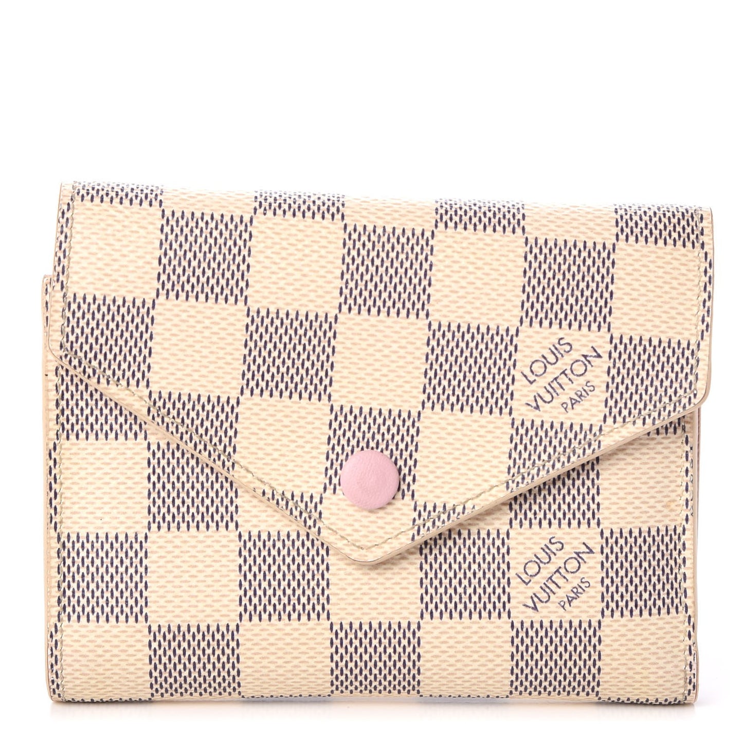 Damier Azur Victorine Wallet Rose Ballerine