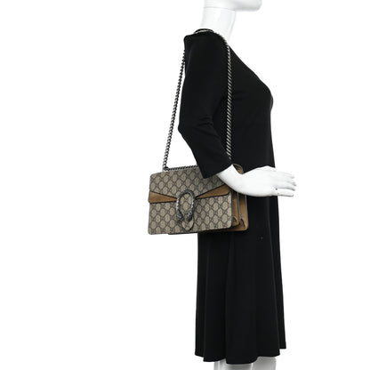 Gucci GG Supreme Monogram Small Dionysus Shoulder Bag Taupe 2 of 16