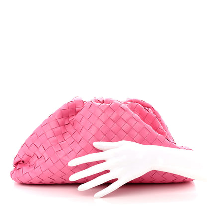 Bottega Veneta Nappa Maxi Intrecciato The Pouch Oversized Clutch Pink 2 of 10