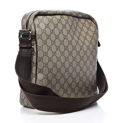 Gucci GG Plus Monogram Selleria Calfskin Medium Messenger Bag Beige Ebony Cocoa Dark Chocolate 3 of 20
