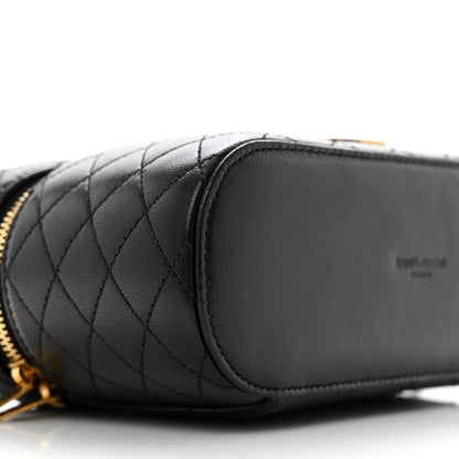 Saint Laurent Lambskin Quilted Mini Gaby Vanity Case Black 8 of 12