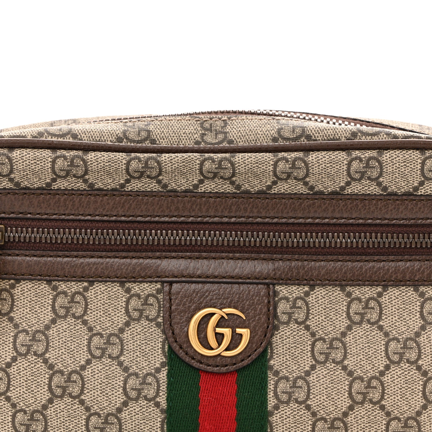 Gucci Soft GG Supreme Monogram Medium Ophidia Belt Bag Dark Brown 8 of 10