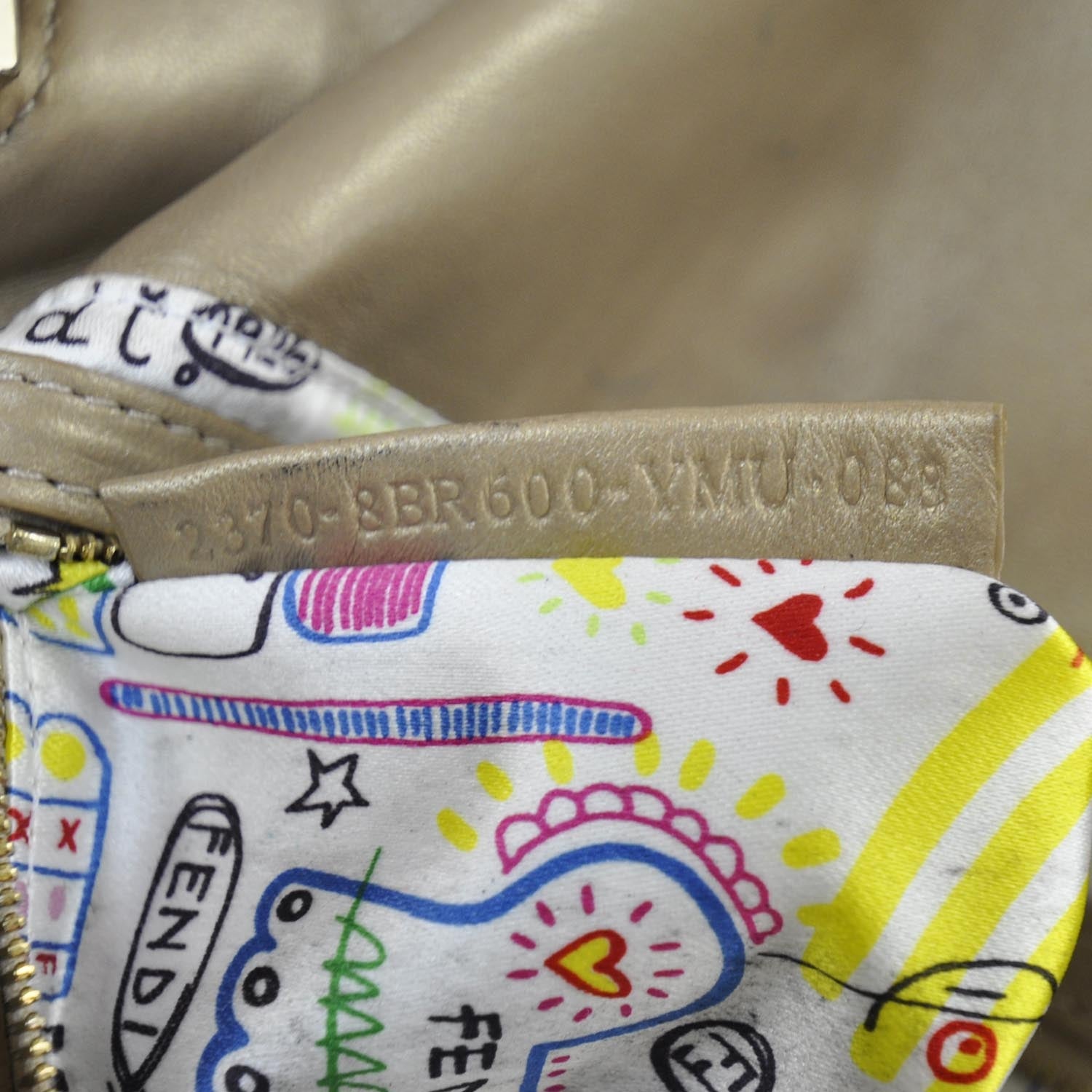 Fendi Nappa Logo Embossed Baguette Metallic 7 of 12