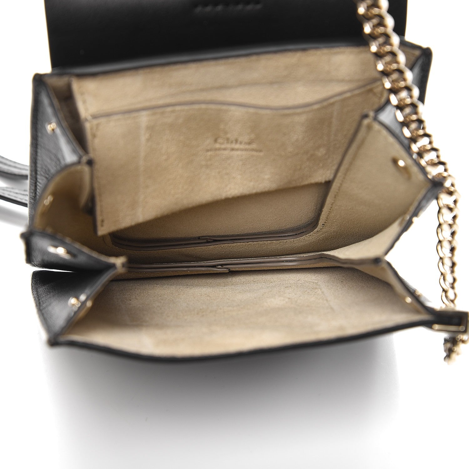Chloe Suede Calfskin Mini Faye Bracelet Bag Black 5 of 7