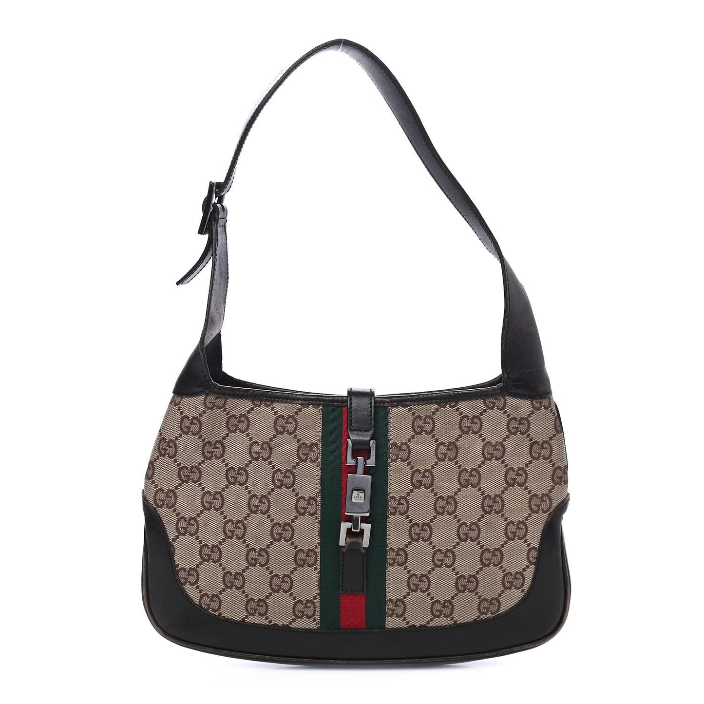 Monogram Web Small Jackie O Hobo Dark Brown