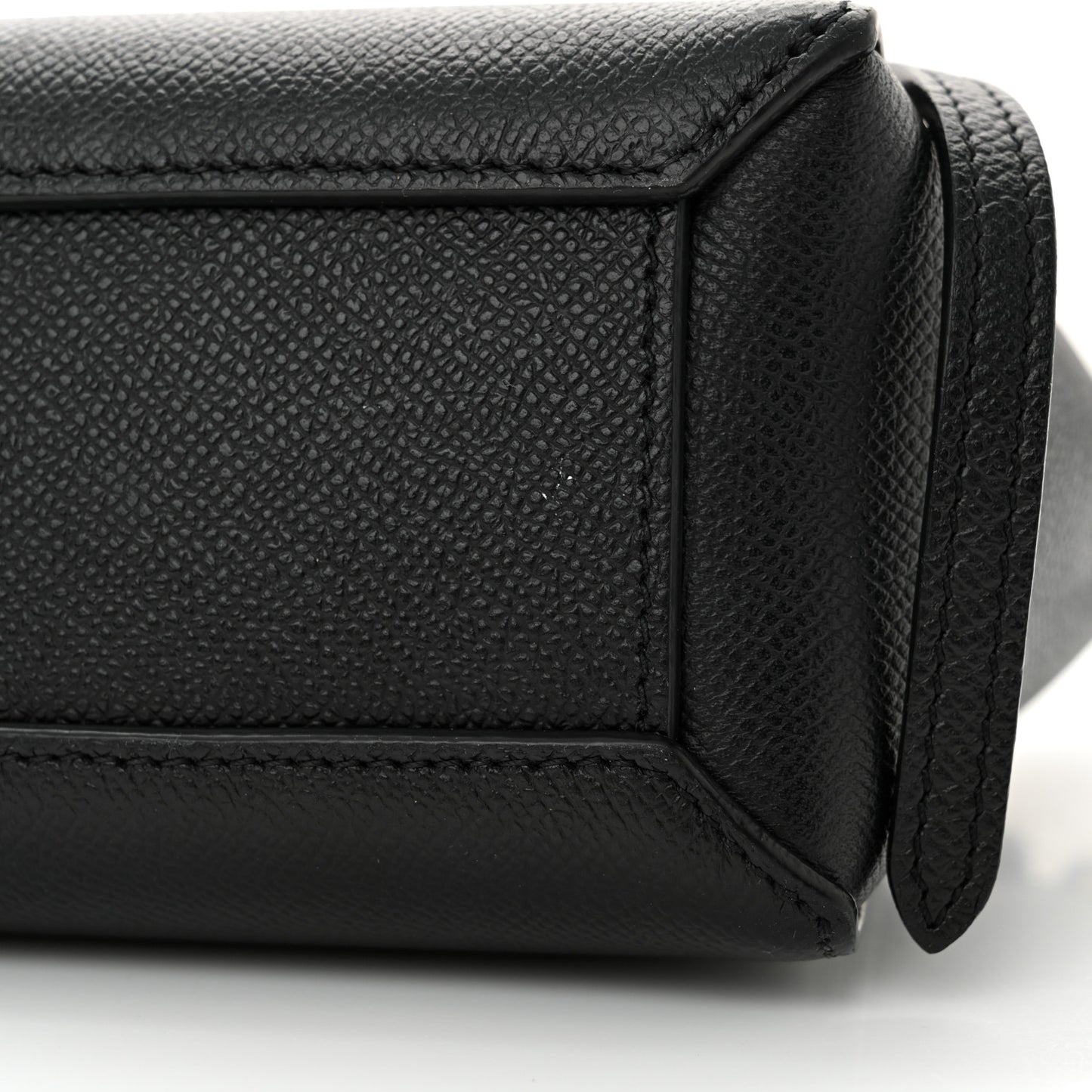 Grained Calfskin Pico Belt Bag Black