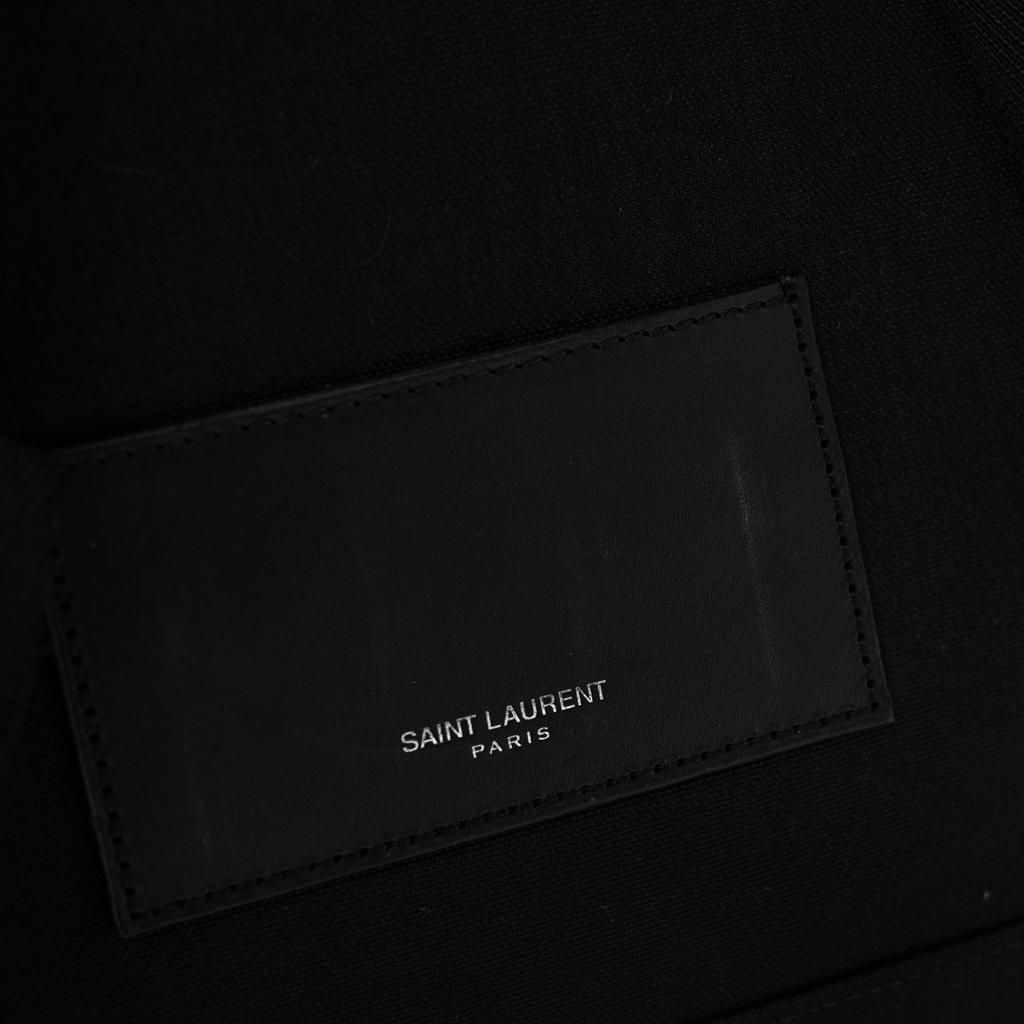 Canvas Signature Embroidered City Backpack Black