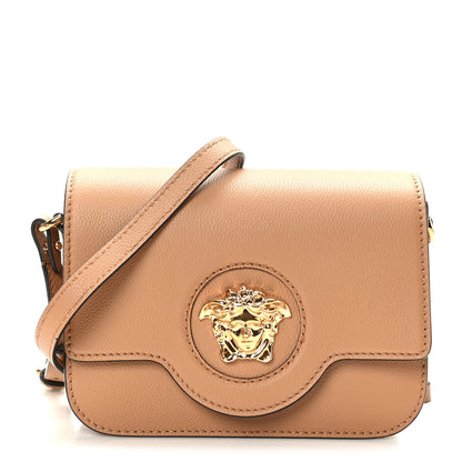 Versace Grained Calfskin La Medusa Flap Shoulder Bag Brown 1 of 8