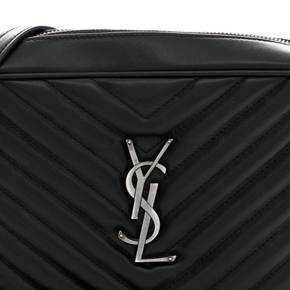 Saint Laurent Calfskin Matelasse Monogram Lou Camera Bag Black 8 of 14