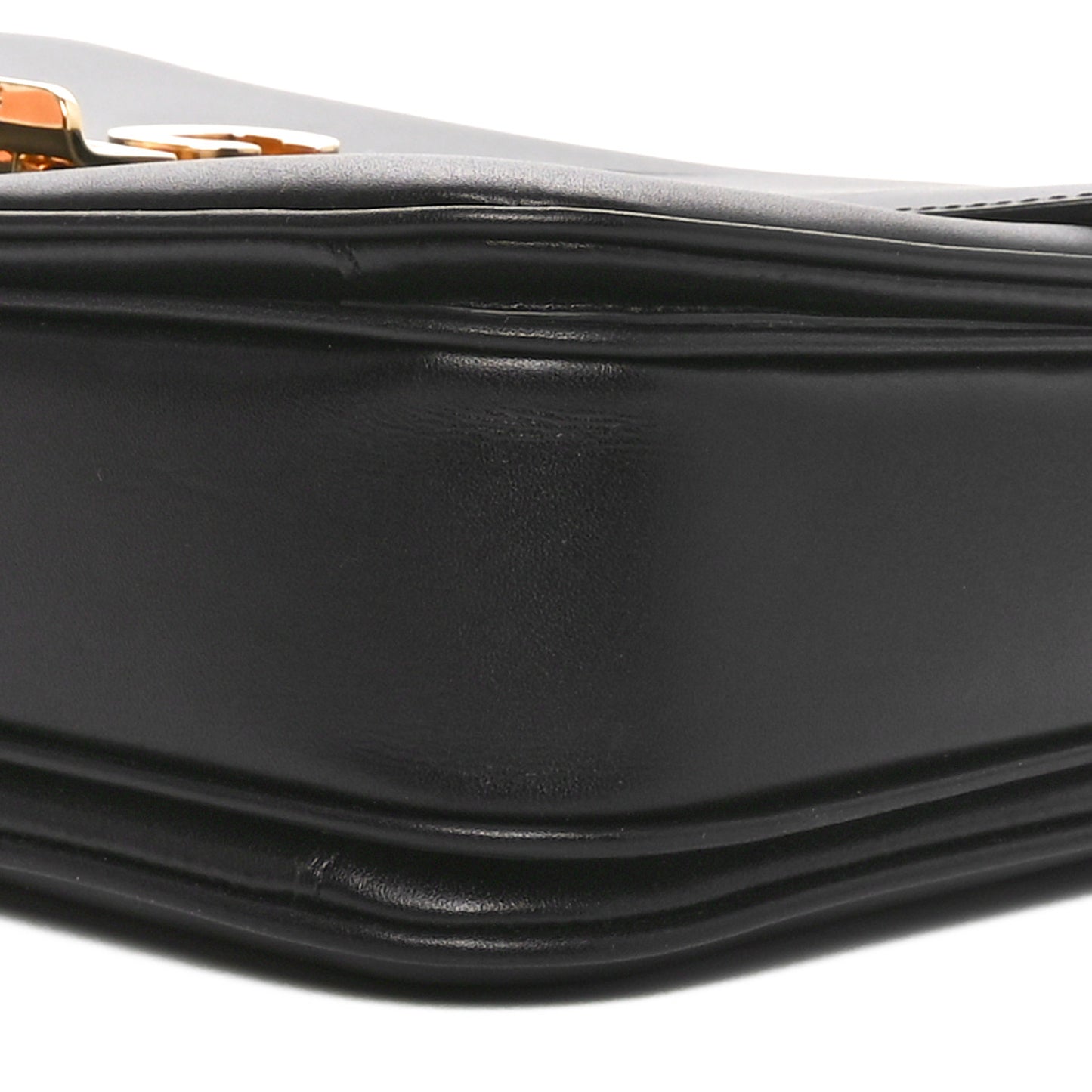Shiny Calfskin Medium C Bag Black