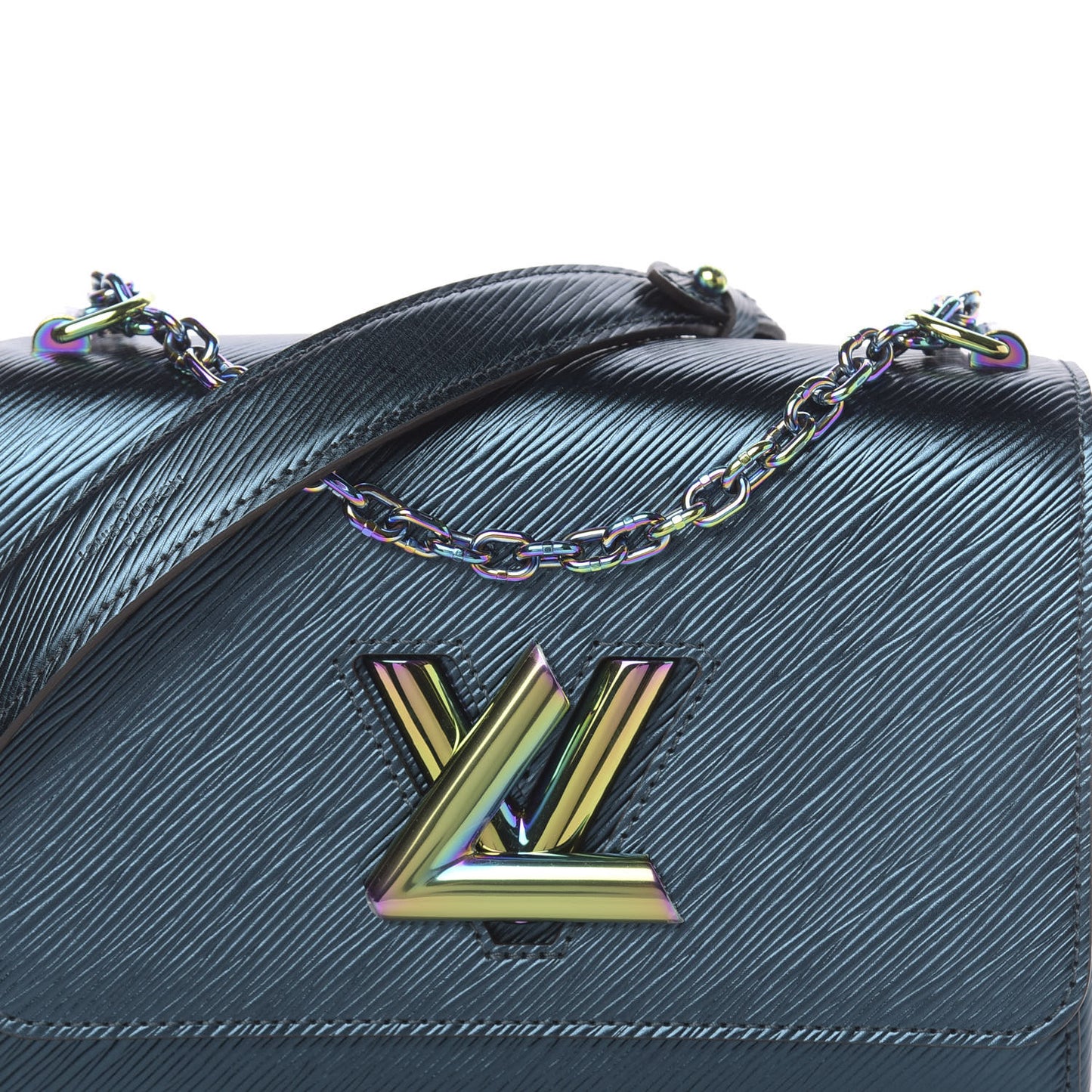 Epi Twist Scarabeo Shoulder Bag MM Blue Boreale