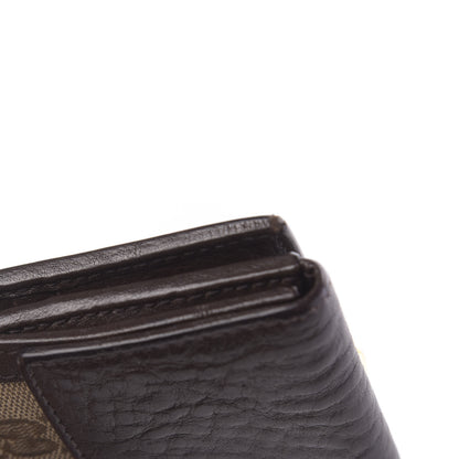 Gucci Monogram Interlocking Icon French Flap Wallet Brown 10 of 13
