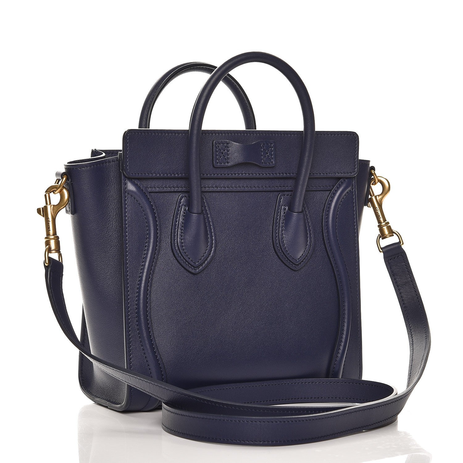 Celine Smooth Calfskin Nano Luggage Ink 4 of 10