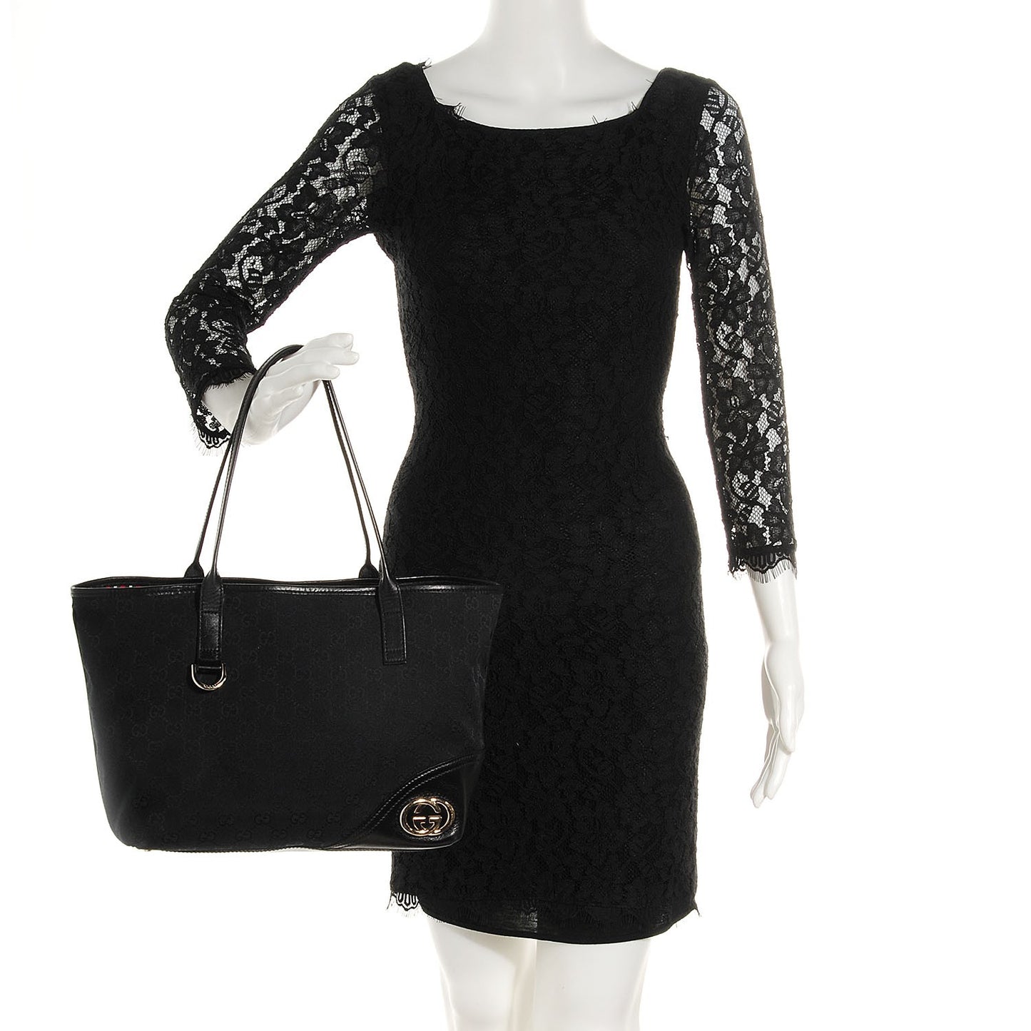 Monogram Medium New Britt Tote Black