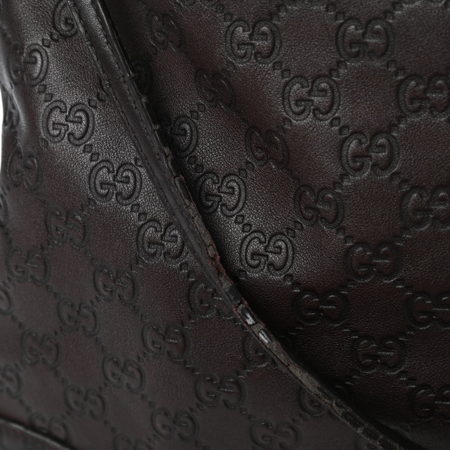 Guccissima Large Bree Hobo Dark Brown