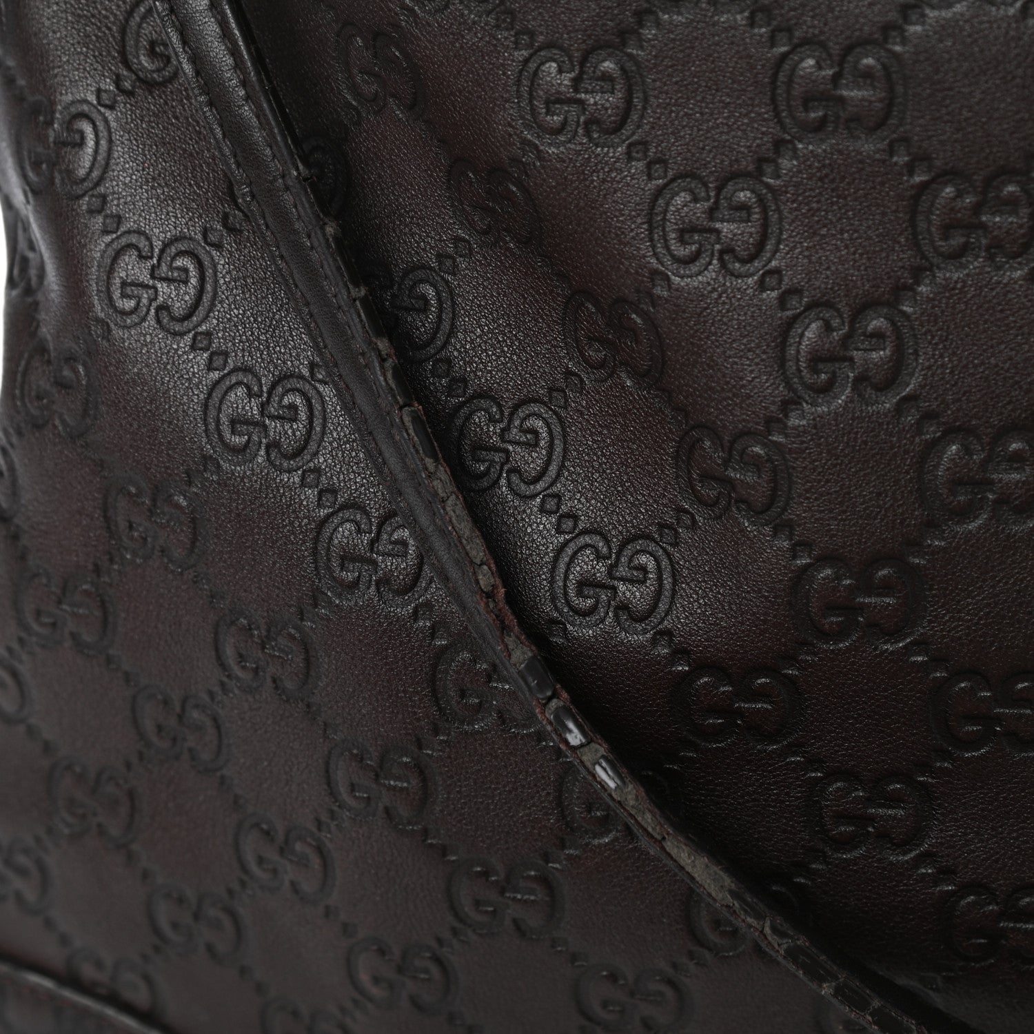 Gucci Guccissima Large Bree Hobo Dark Brown 12 of 12