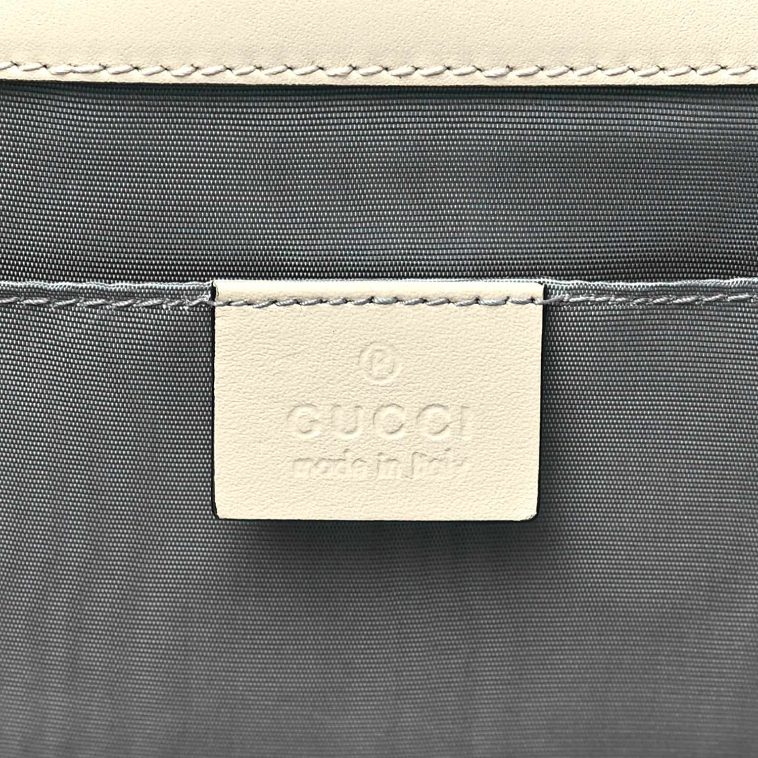 Gucci Calfskin Pouch Ivory Black 6 of 10