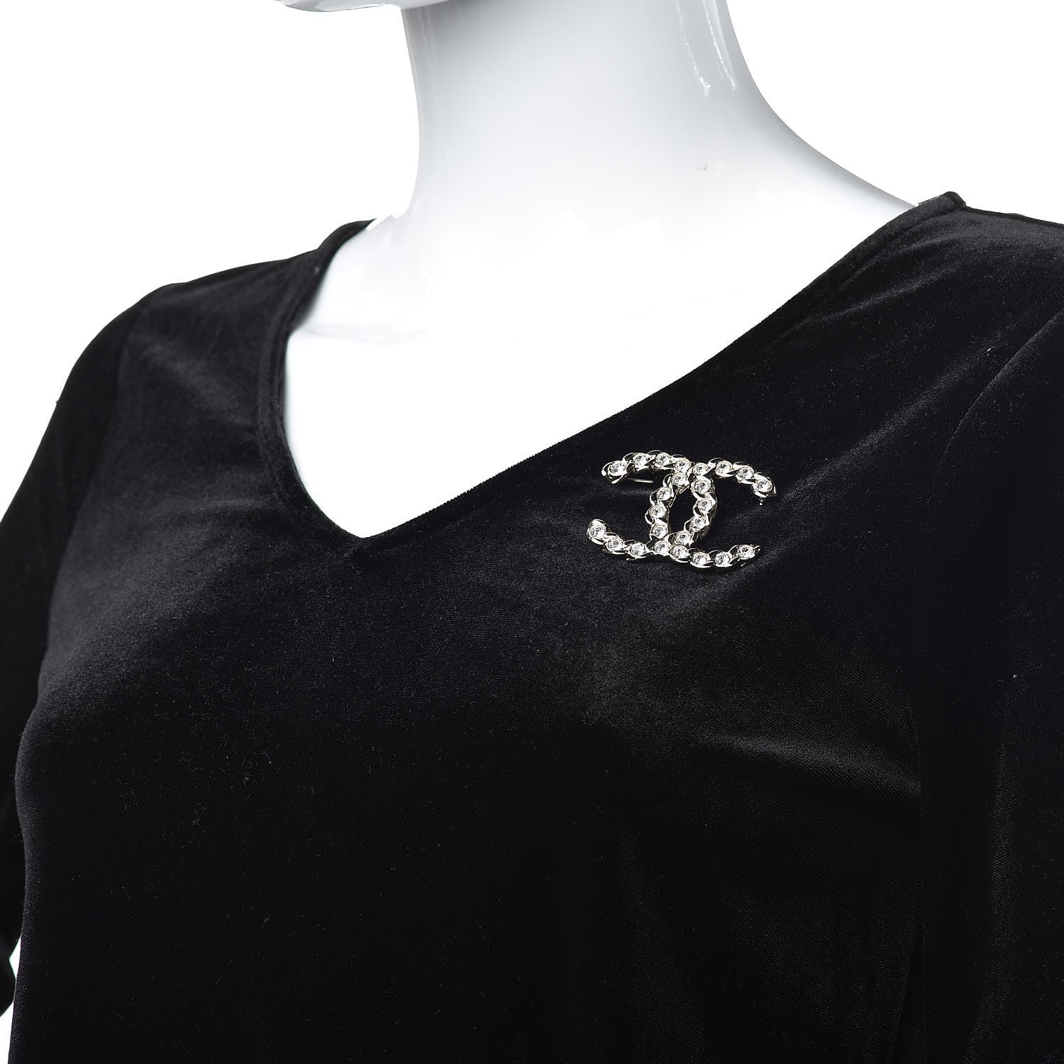 Chanel Crystal Pearls Coronation CC Brooch Gold 2 of 5