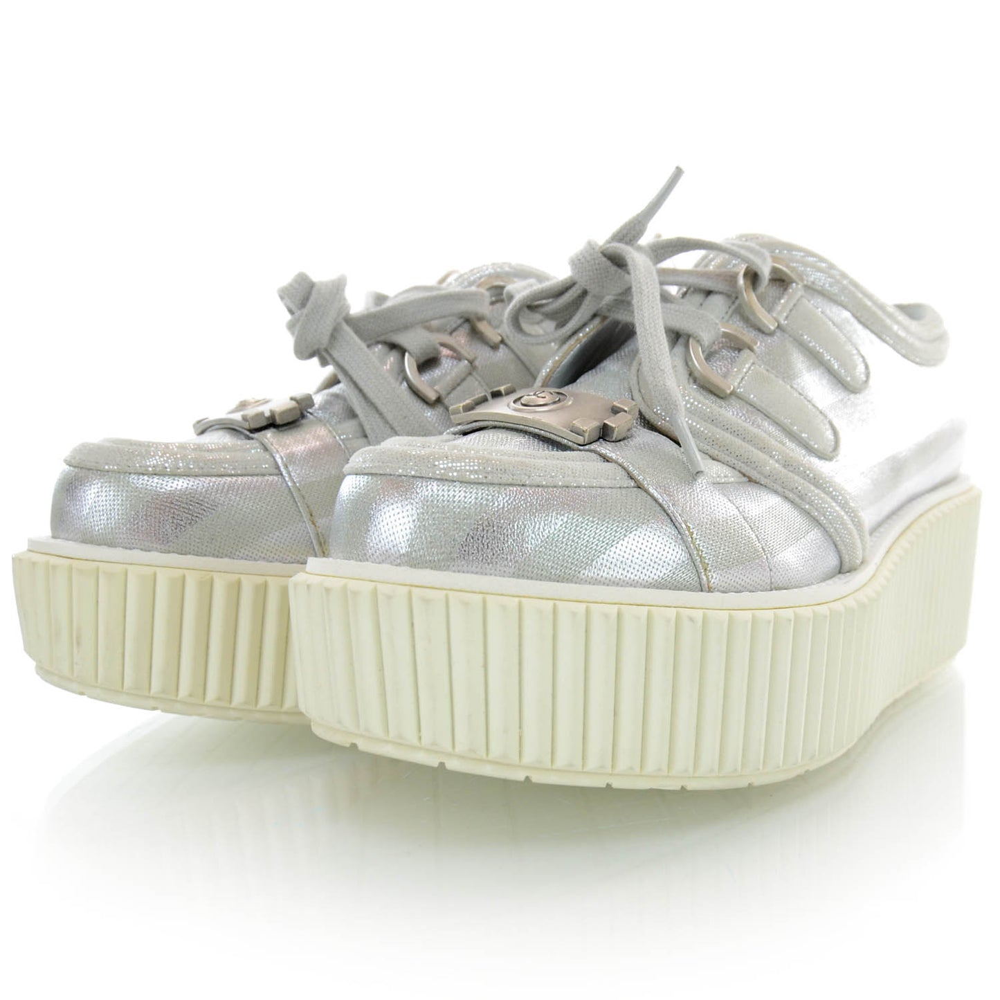 Lame Creeper Sneakers 38 Silver Stripe