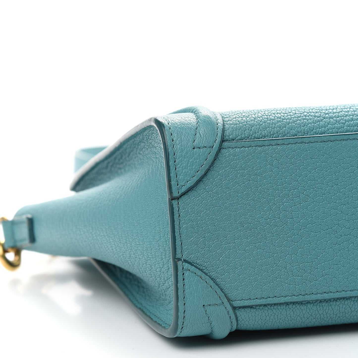 Drummed Calfskin Nano Luggage Celadon