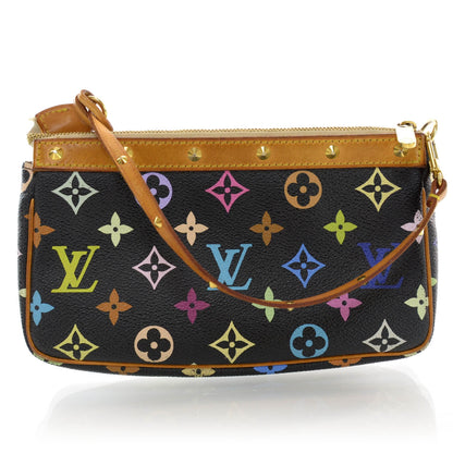Louis Vuitton Monogram Multicolor Pochette Accessories Black 3 of 7