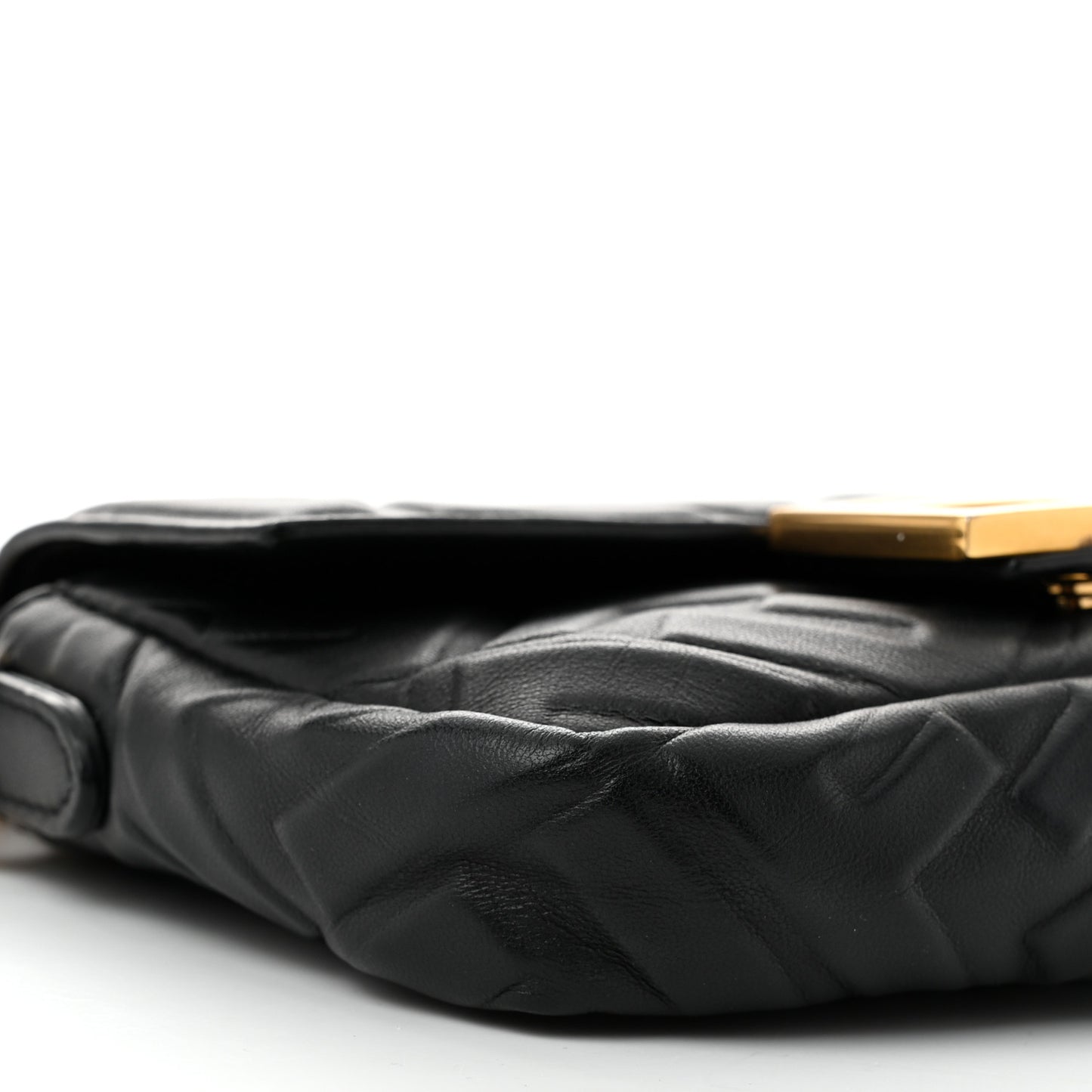 Nappa FF 1974 Embossed Mini Baguette Black