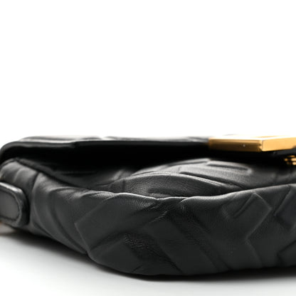 Fendi Nappa FF 1974 Embossed Mini Baguette Black 9 of 10