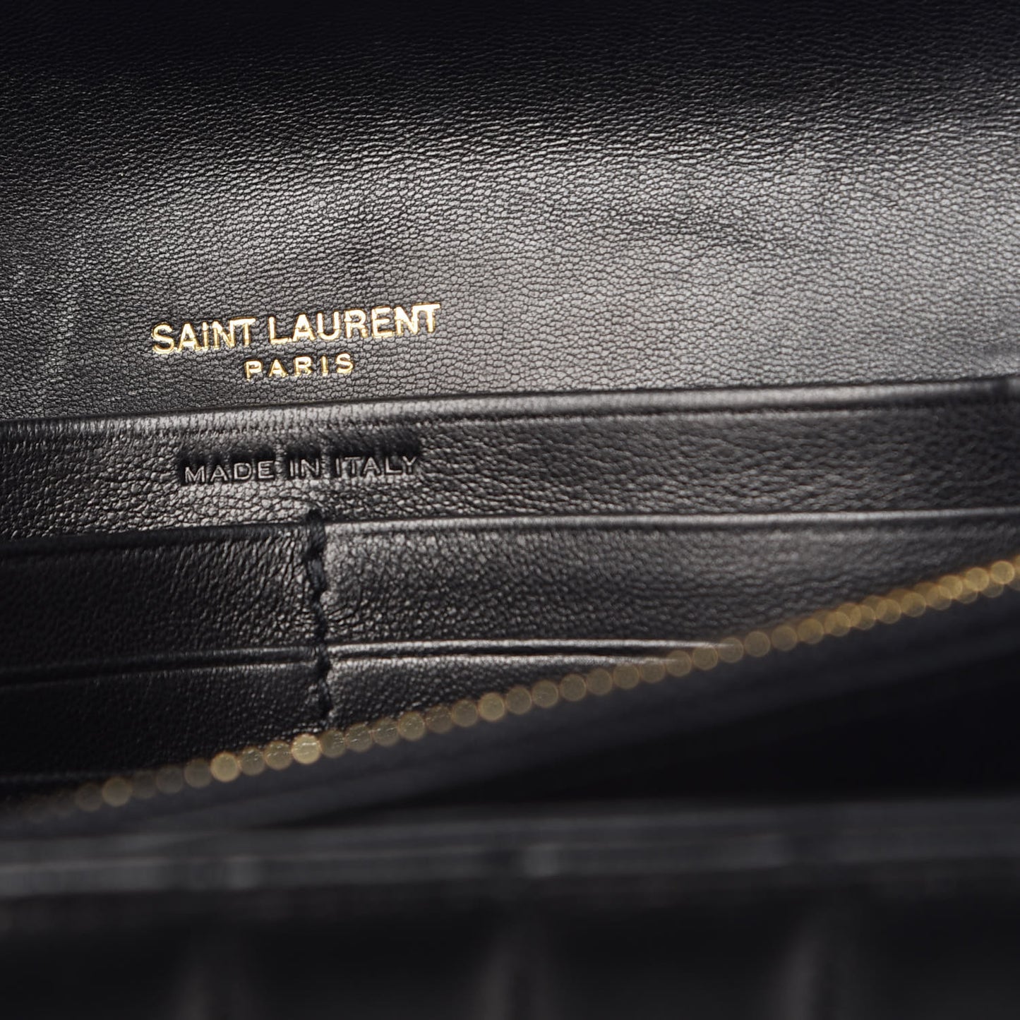 Lambskin Matelasse Monogram Large Vicky Continental Wallet Black